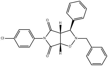 2-BENZYL-5-(4-CHLOROPHENYL)-3-PHENYLDIHYDRO-2H-PYRROLO[3,4-D]ISOXAZOLE-4,6(3H,5H)-DIONE Struktur