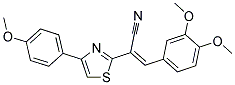 3-(3,4-DIMETHOXYPHENYL)-2-[4-(4-METHOXYPHENYL)-1,3-THIAZOL-2-YL]ACRYLONITRILE Struktur