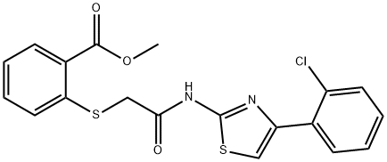 METHYL 2-[(2-([4-(2-CHLOROPHENYL)-1,3-THIAZOL-2-YL]AMINO)-2-OXOETHYL)SULFANYL]BENZENECARBOXYLATE Struktur