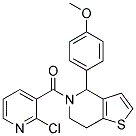 (2-CHLORO-3-PYRIDYL)[4-(4-METHOXYPHENYL)-4,5,6,7-TETRAHYDROTHIENO[3,2-C]PYRIDIN-5-YL]METHANONE Struktur