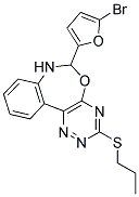 6-(5-BROMO-2-FURYL)-3-(PROPYLTHIO)-6,7-DIHYDRO[1,2,4]TRIAZINO[5,6-D][3,1]BENZOXAZEPINE Struktur