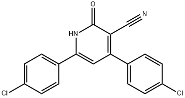 4,6-BIS(4-CHLOROPHENYL)-2-HYDROXYNICOTINONITRILE Struktur