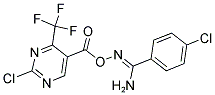 O1-([2-CHLORO-4-(TRIFLUOROMETHYL)PYRIMIDIN-5-YL]CARBONYL)-4-CHLOROBENZENE-1-CARBOHYDROXIMAMIDE Struktur