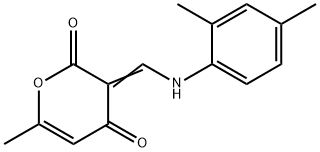 3-[(2,4-DIMETHYLANILINO)METHYLENE]-6-METHYL-2H-PYRAN-2,4(3H)-DIONE Struktur