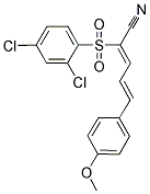 2-((2,4-DICHLOROPHENYL)SULFONYL)-5-(4-METHOXYPHENYL)PENTA-2,4-DIENENITRILE Struktur