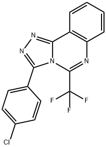 3-(4-CHLOROPHENYL)-5-(TRIFLUOROMETHYL)[1,2,4]TRIAZOLO[4,3-C]QUINAZOLINE Struktur