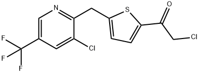 2-CHLORO-1-(5-([3-CHLORO-5-(TRIFLUOROMETHYL)-2-PYRIDINYL]METHYL)-2-THIENYL)-1-ETHANONE Struktur