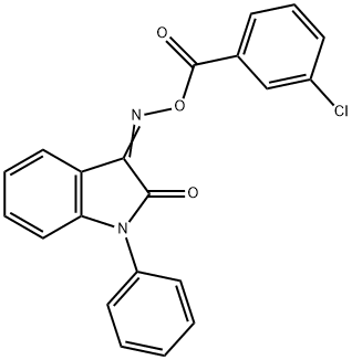 3-([(3-CHLOROBENZOYL)OXY]IMINO)-1-PHENYL-1,3-DIHYDRO-2H-INDOL-2-ONE Struktur