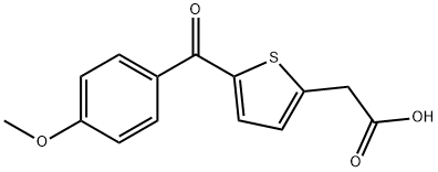 2-[5-(4-METHOXYBENZOYL)-2-THIENYL]ACETIC ACID Struktur