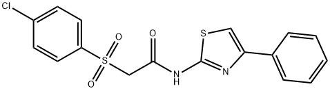 2-[(4-CHLOROPHENYL)SULFONYL]-N-(4-PHENYL-1,3-THIAZOL-2-YL)ACETAMIDE Struktur