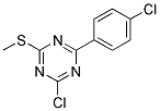 2-CHLORO-4-(4-CHLOROPHENYL)-6-(METHYLTHIO)-1,3,5-TRIAZINE Struktur