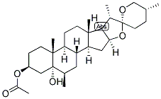 5-ALPHA, 20-ALPHA, 22-ALPHA, 25D-SPIROSTAN-6-BETA-METHYL-3-BETA, 5-ALPHA-DIOL 3-ACETATE Struktur