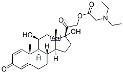 1,4-PREGNADIEN-11BETA,17ALPHA,21-TRIOL-3,20-DIONE 21-DIETHYLAMINOACETATE Struktur