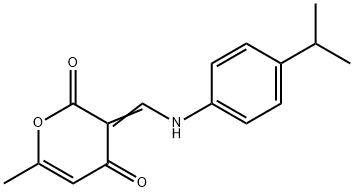 3-[(4-ISOPROPYLANILINO)METHYLENE]-6-METHYL-2H-PYRAN-2,4(3H)-DIONE Struktur