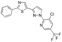 3-CHLORO-2-[3-(2-PHENYL-1,3-THIAZOL-5-YL)-1H-PYRAZOL-1-YL]-5-(TRIFLUOROMETHYL)PYRIDINE Struktur