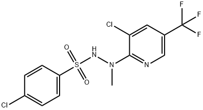 4-CHLORO-N'-[3-CHLORO-5-(TRIFLUOROMETHYL)-2-PYRIDINYL]-N'-METHYLBENZENESULFONOHYDRAZIDE Struktur