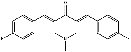 3,5-BIS[(4-FLUOROPHENYL)METHYLENE]-1-METHYLTETRAHYDRO-4(1H)-PYRIDINONE Struktur