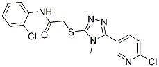 N1-(2-CHLOROPHENYL)-2-([5-(6-CHLORO-3-PYRIDYL)-4-METHYL-4H-1,2,4-TRIAZOL-3-YL]THIO)ACETAMIDE Struktur