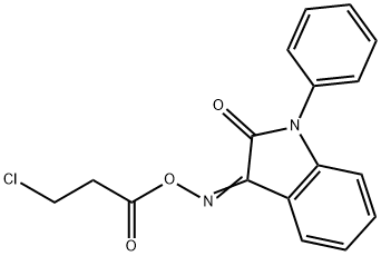 3-([(3-CHLOROPROPANOYL)OXY]IMINO)-1-PHENYL-1,3-DIHYDRO-2H-INDOL-2-ONE Struktur