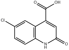 6-CHLORO-2-HYDROXY-QUINOLINE-4-CARBOXYLIC ACID Struktur