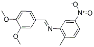 N-[(E)-(3,4-DIMETHOXYPHENYL)METHYLIDENE]-2-METHYL-5-NITROANILINE Struktur