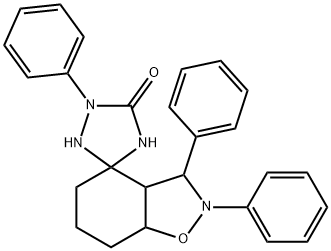 SPIRO-1-[3-PHENYL-4-OXO-2,3,5-THIAZOLO]-4-[2,3-DIPHENYLHEXAHYDRO]-1,2-BENZISOXAZOLE Struktur