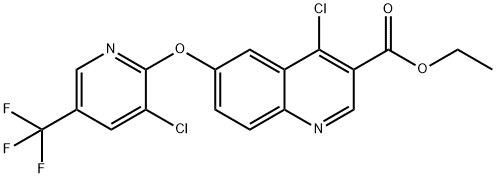 ETHYL 4-CHLORO-6-([3-CHLORO-5-(TRIFLUOROMETHYL)-2-PYRIDINYL]OXY)-3-QUINOLINECARBOXYLATE Struktur