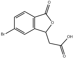 (6-BROMO-3-OXO-1,3-DIHYDRO-ISOBENZOFURAN-1-YL)-ACETIC ACID Struktur