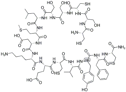 CYS-SER-CYS-SER-SER-LEU-MET-ASP-LYS-GLU-CYS-VAL-TYR-PHE-CYS-NH2 Struktur