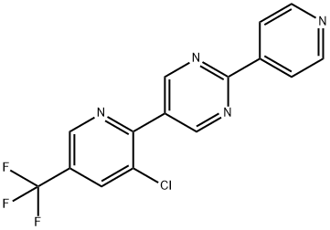 5-[3-CHLORO-5-(TRIFLUOROMETHYL)-2-PYRIDINYL]-2-(4-PYRIDINYL)PYRIMIDINE Struktur