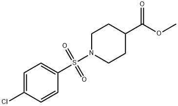 METHYL 1-[(4-CHLOROPHENYL)SULFONYL]-4-PIPERIDINECARBOXYLATE Struktur