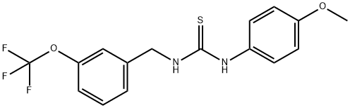 ((4-METHOXYPHENYL)AMINO)(((3-(TRIFLUOROMETHOXY)PHENYL)METHYL)AMINO)METHANE-1-THIONE Struktur