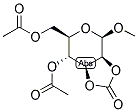 METHYL 4,6-DI-O-ACETYL-B-D-MANNOPYRANOSIDE 2,3-CARBONATE Struktur