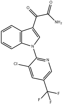 2-(1-[3-CHLORO-5-(TRIFLUOROMETHYL)-2-PYRIDINYL]-1H-INDOL-3-YL)-2-OXOACETAMIDE Struktur