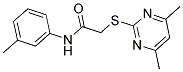 2-[(4,6-DIMETHYLPYRIMIDIN-2-YL)THIO]-N-(3-METHYLPHENYL)ACETAMIDE Struktur