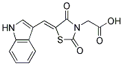 [5-(1H-INDOL-3-YLMETHYLENE)-2,4-DIOXO-THIAZOLIDIN-3-YL]-ACETIC ACID Struktur