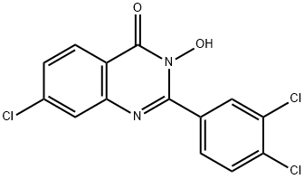 7-CHLORO-2-(3,4-DICHLOROPHENYL)-3-HYDROXY-4(3H)-QUINAZOLINONE Struktur