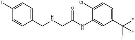 N-[2-CHLORO-5-(TRIFLUOROMETHYL)PHENYL]-2-[(4-FLUOROBENZYL)AMINO]ACETAMIDE Struktur