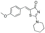 (5Z)-5-(4-METHOXYBENZYLIDENE)-2-PIPERIDIN-1-YL-1,3-THIAZOL-4(5H)-ONE Struktur