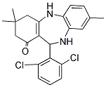 2,10-DIAZA-9-(2,6-DICHLOROPHENYL)-5,5,13-TRIMETHYLTRICYCLO[9.4.0.0(3,8)]PENTADECA-1(11),3(8),12,14-TETRAEN-7-ONE Struktur