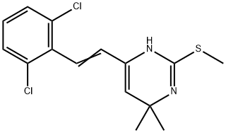 4-(2,6-DICHLOROSTYRYL)-6,6-DIMETHYL-1,6-DIHYDRO-2-PYRIMIDINYL METHYL SULFIDE Struktur