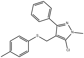 (5-CHLORO-1-METHYL-3-PHENYL-1H-PYRAZOL-4-YL)METHYL 4-METHYLPHENYL SULFIDE Struktur