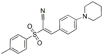 2-((4-METHYLPHENYL)SULFONYL)-3-(4-PIPERIDYLPHENYL)PROP-2-ENENITRILE