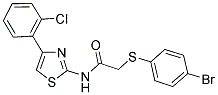 2-[(4-BROMOPHENYL)SULFANYL]-N-[4-(2-CHLOROPHENYL)-1,3-THIAZOL-2-YL]ACETAMIDE Struktur