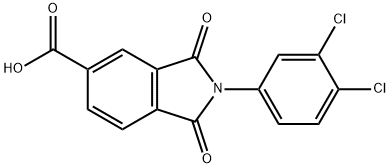 2-(3,4-DICHLORO-PHENYL)-1,3-DIOXO-2,3-DIHYDRO-1H-ISOINDOLE-5-CARBOXYLIC ACID Struktur