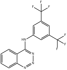 N-(1,2,3-BENZOTRIAZIN-4-YL)-N-[3,5-BIS(TRIFLUOROMETHYL)PHENYL]AMINE Struktur