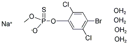 SODIUM (4-BROMO-2,5-DICHLOROPHENOXY)(METHOXY)THIOXOPHOSPHORANOLATE TETRAHYDRATE Struktur