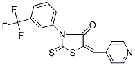 (5E)-5-(PYRIDIN-4-YLMETHYLENE)-2-THIOXO-3-[3-(TRIFLUOROMETHYL)PHENYL]-1,3-THIAZOLIDIN-4-ONE Struktur