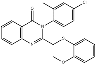 3-(4-CHLORO-2-METHYLPHENYL)-2-([(2-METHOXYPHENYL)SULFANYL]METHYL)-4(3H)-QUINAZOLINONE Struktur