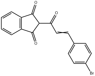 2-(3-(4-BROMOPHENYL)PROP-2-ENOYL)INDANE-1,3-DIONE Struktur